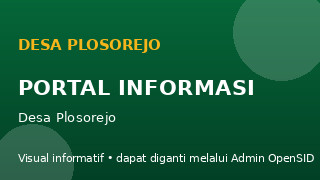 Portal Informasi Desa Plosorejo