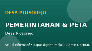 Pemerintahan, Wilayah, dan Peta Desa Plosorejo